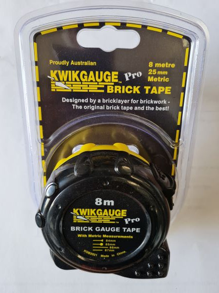 KWIKGAUGE - BRICKLAYERS PRO  GAUGE TAPE 8M X 32mm